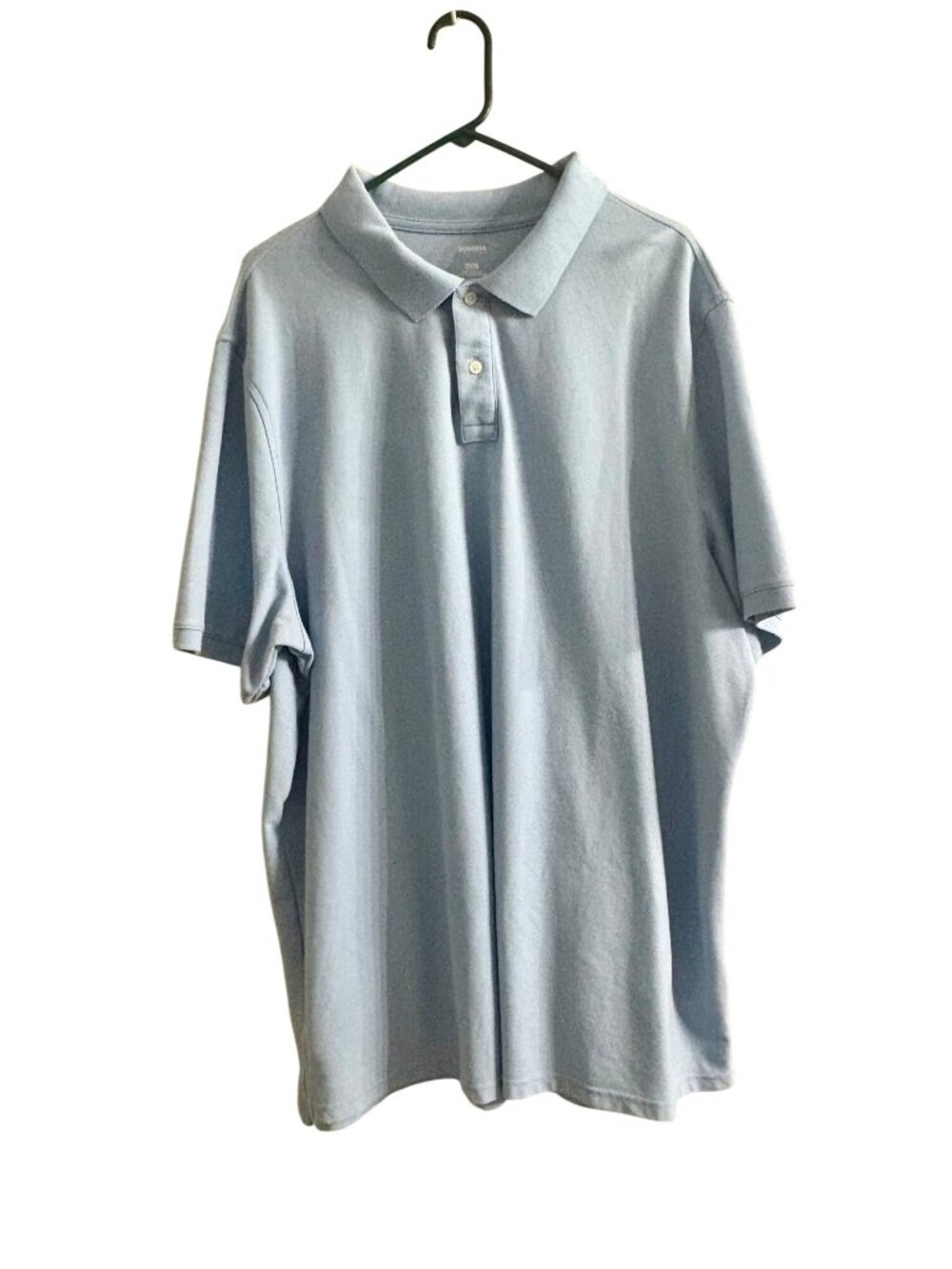 Mens Light Blue Preppy Polo Shirt Big & Tall 3XB Casual Top Sonoma